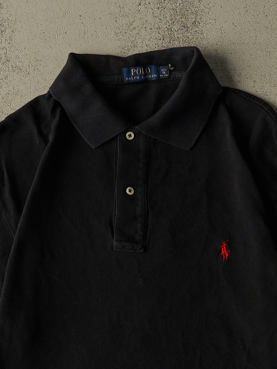 Vintage Y2K Black Polo Quarter Button Tee (L/XL)