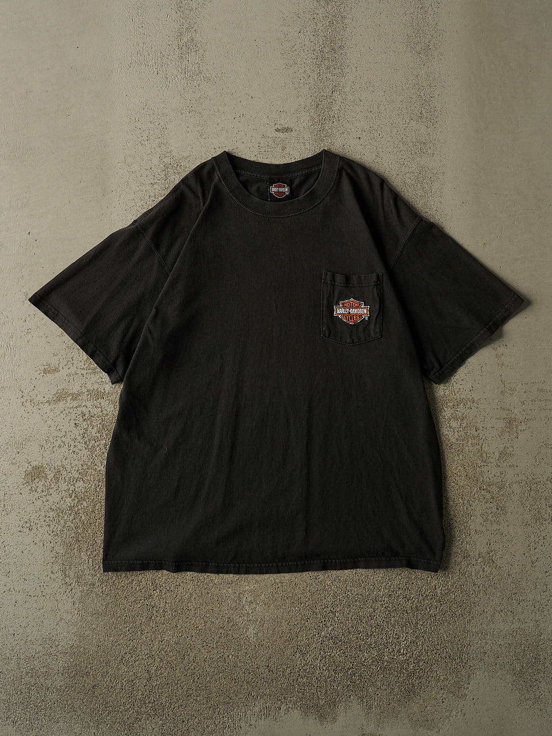 Vintage 90s Black Harley Davidson Toronto Embroidered Pocket Tee (XL)