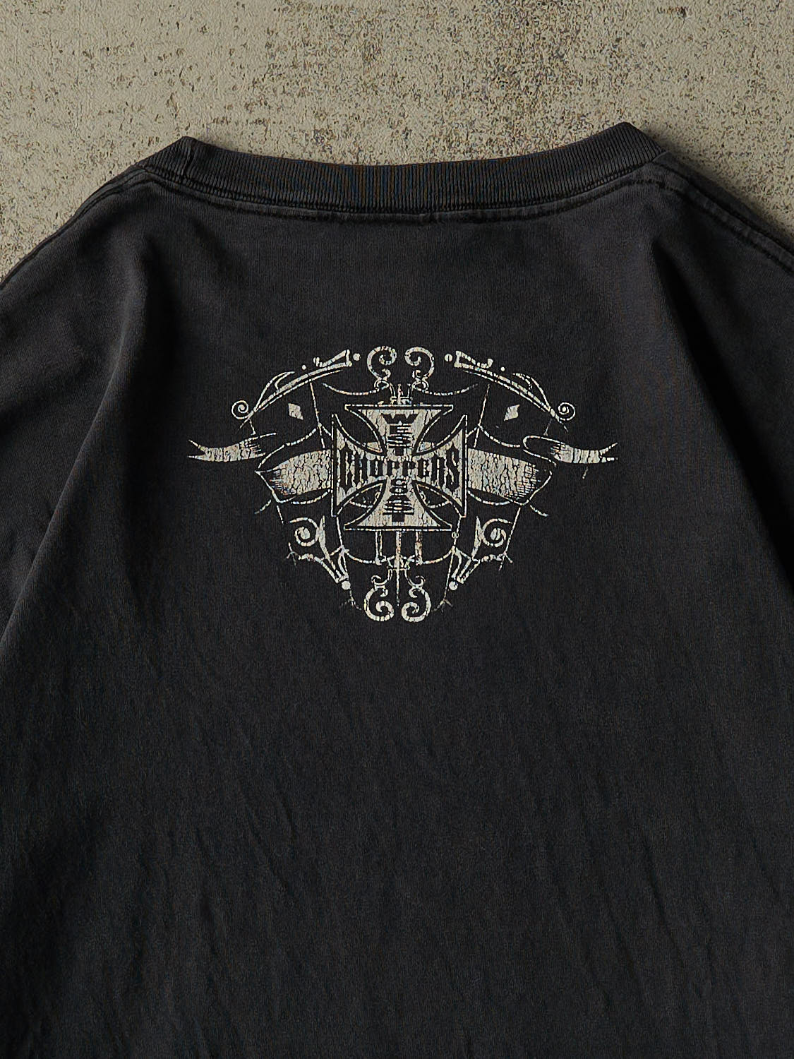 Vintage 90s Faded Black West Coast Choppers Logo Tee (XL)