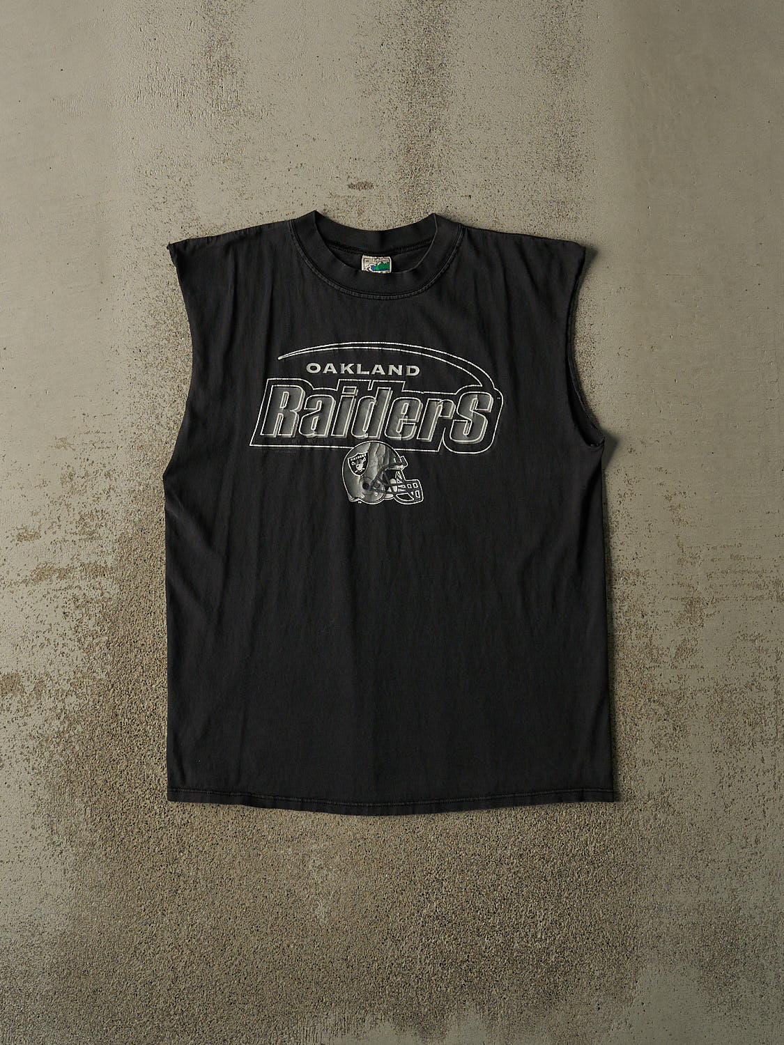 Vintage 90s Faded Black Oakland Raiders Tank (L)