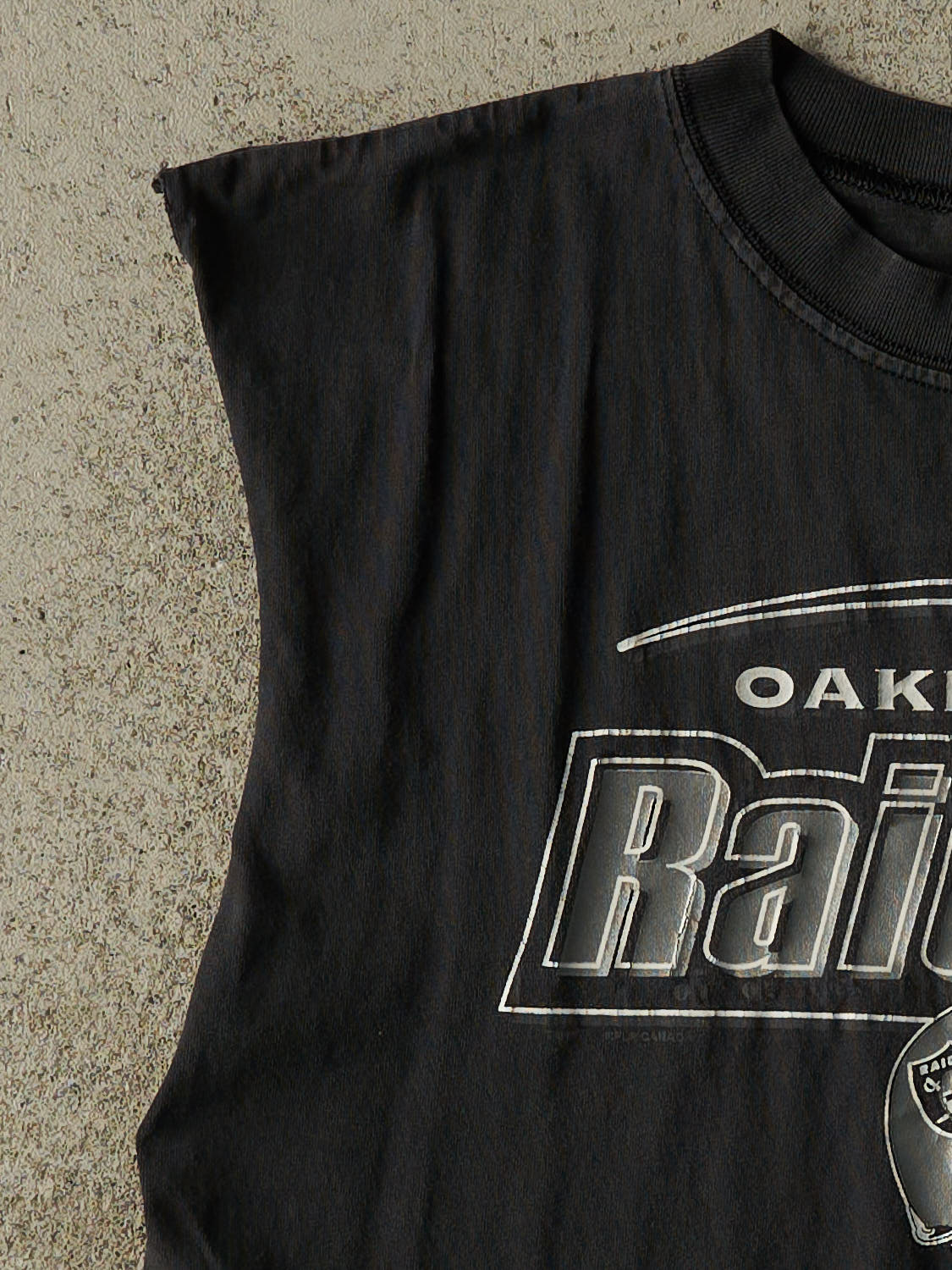 Vintage 90s Faded Black Oakland Raiders Tank (L)