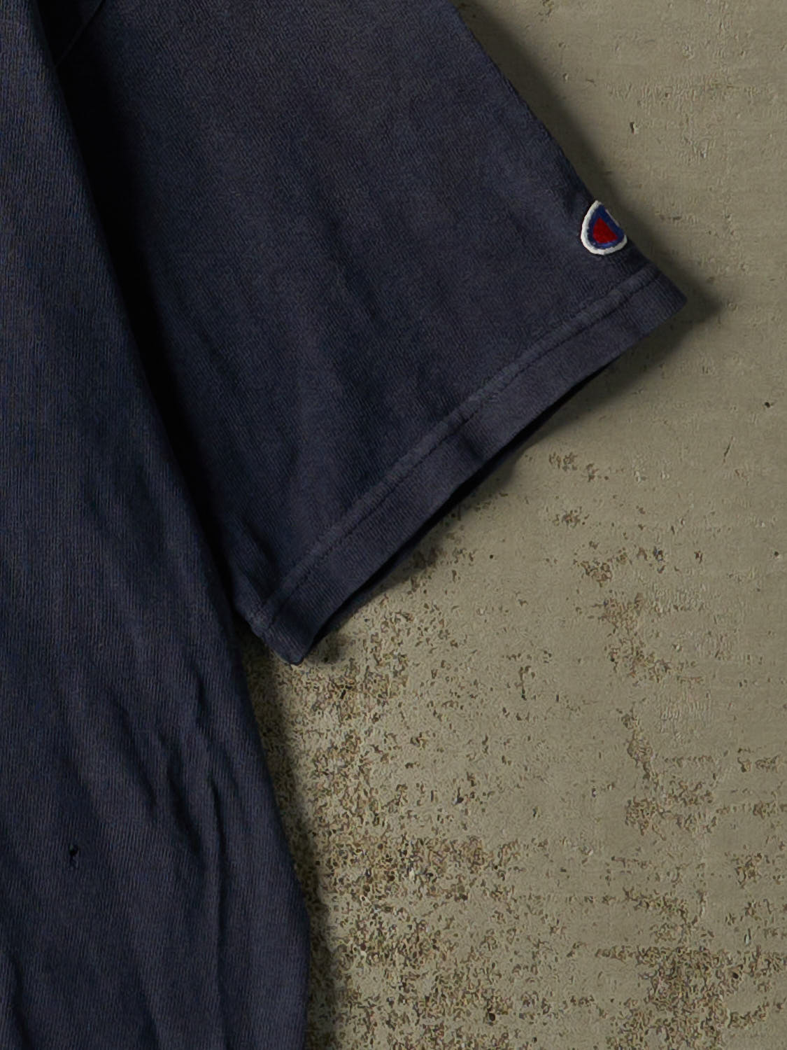 Vintage 90s Navy Blue Champion Embroidered Logo Tee (S/M)