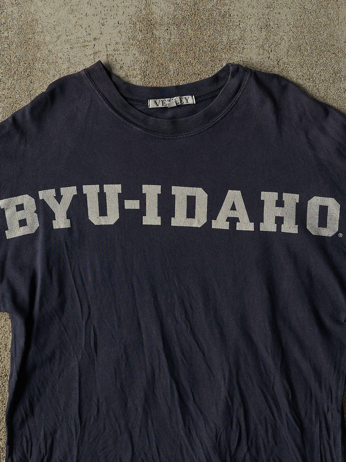 Vintage Y2K Navy Blue Brigham Young University Idaho Long Sleeve (M/L)