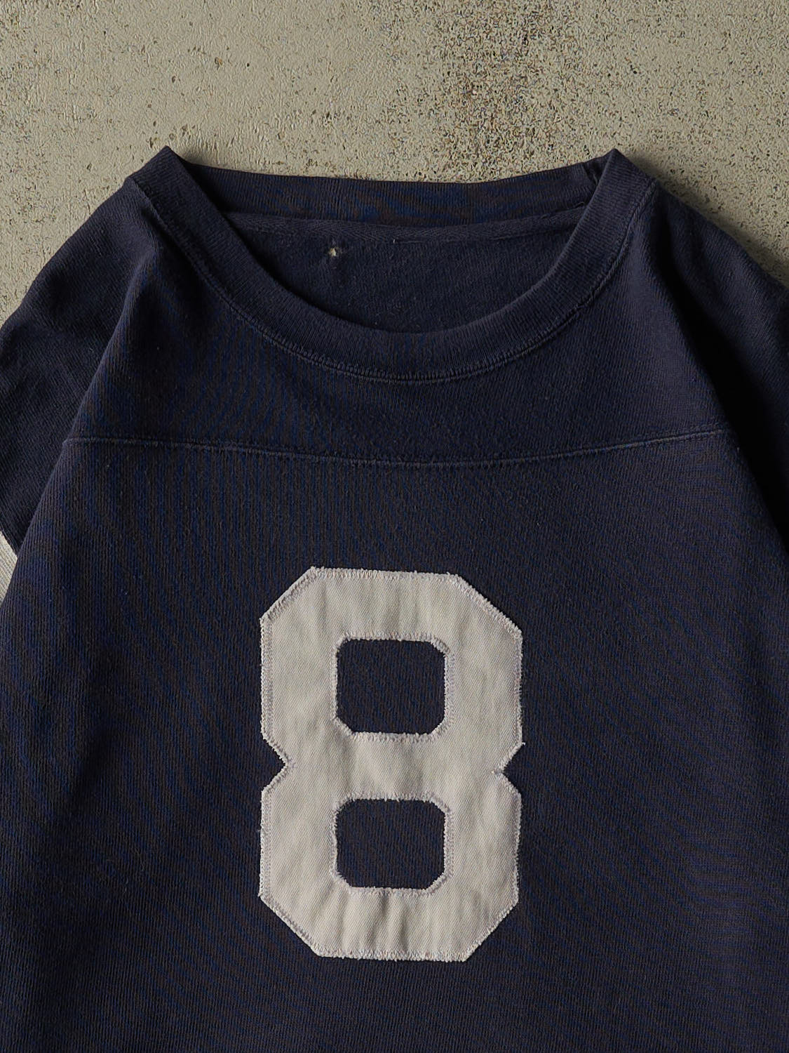 Vintage 90s Navy Blue Textured Long Sleeve (XL)