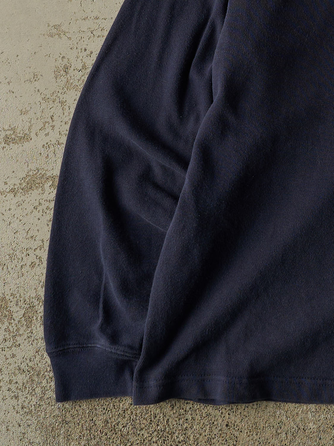 Vintage 90s Navy Blue Textured Long Sleeve (XL)
