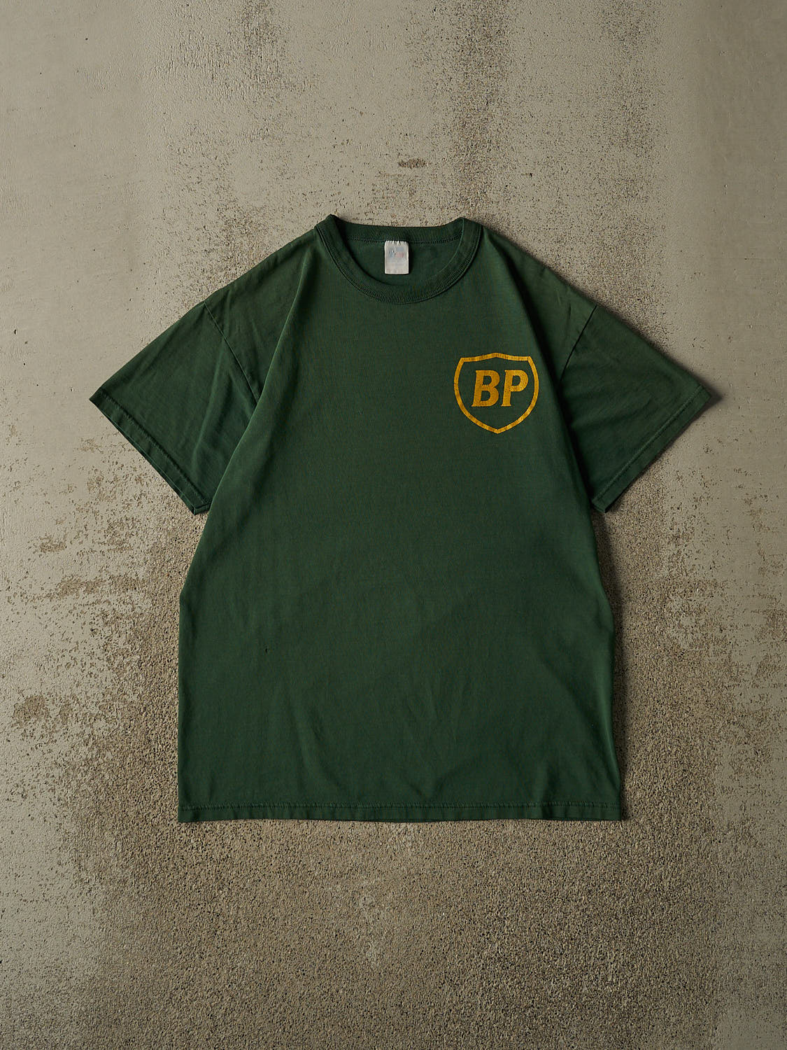 Vintage 80s Faded Green BP Logo Tee (M)