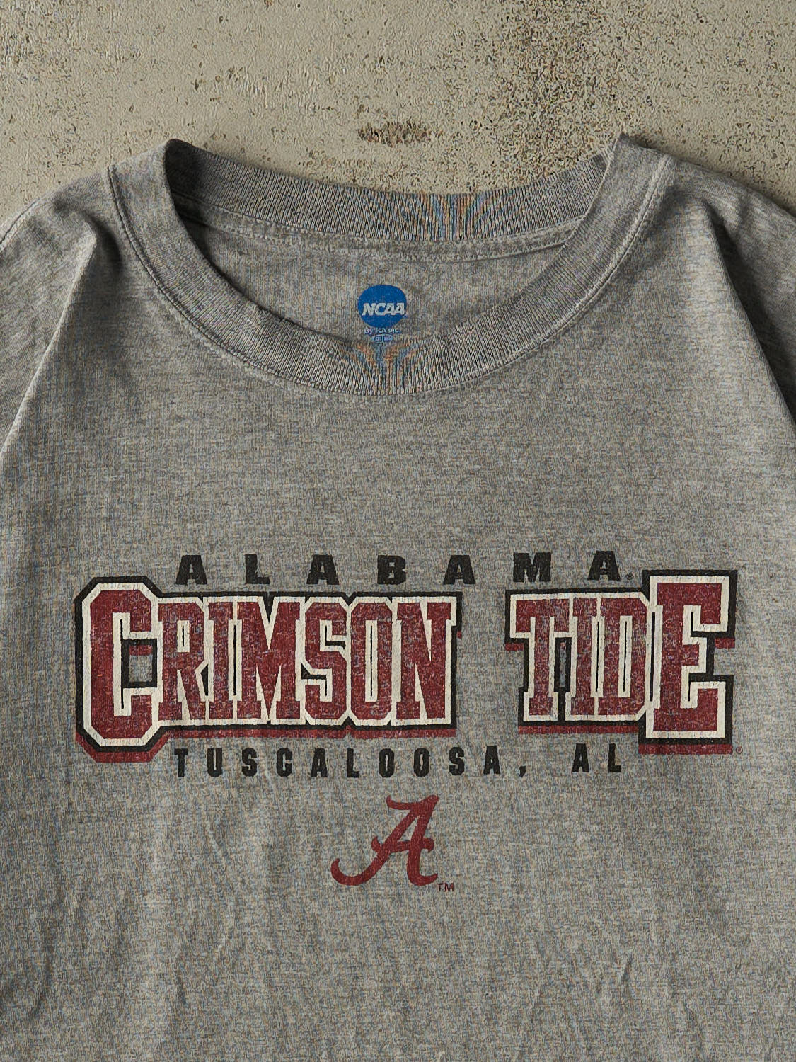 Vintage Y2K Grey University of Alabama Crimson Tide Tee (XL/XXL)