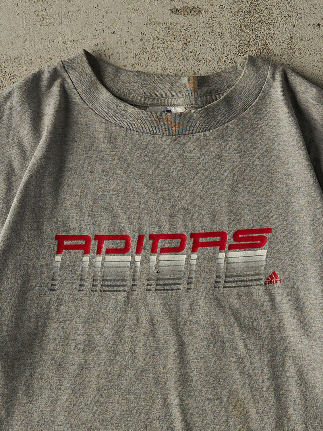 Vintage 90s Grey Adidas Logo Tee (M/L)