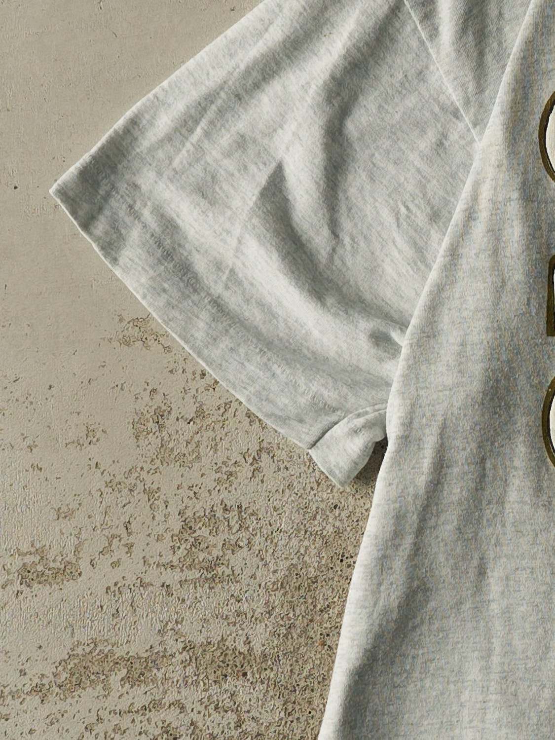 Vintage 80s Heather Grey Washington Puff Print Single Stitch Tee (L/XL)