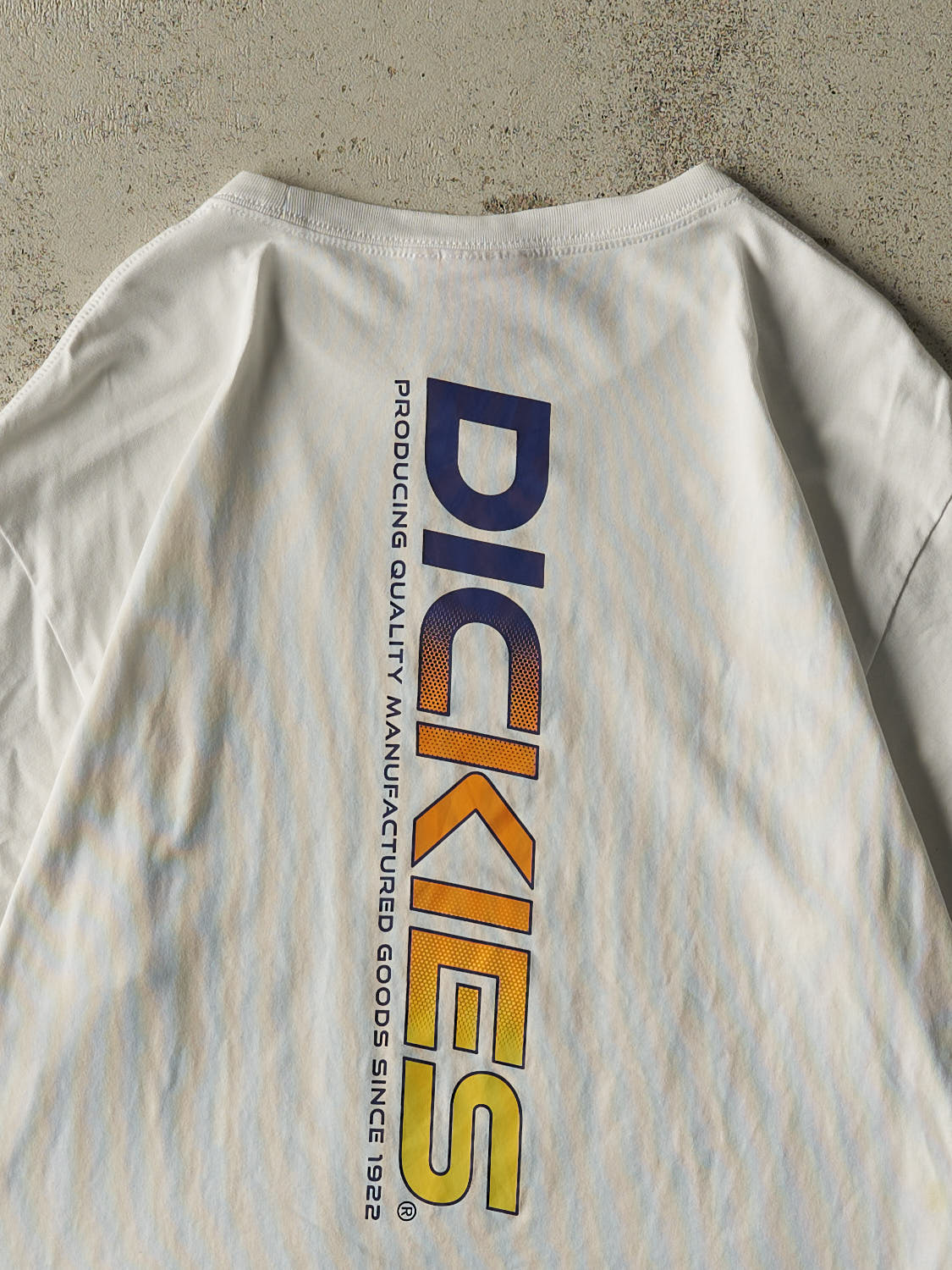 Vintage 90s White Dickies Logo Tee (L)