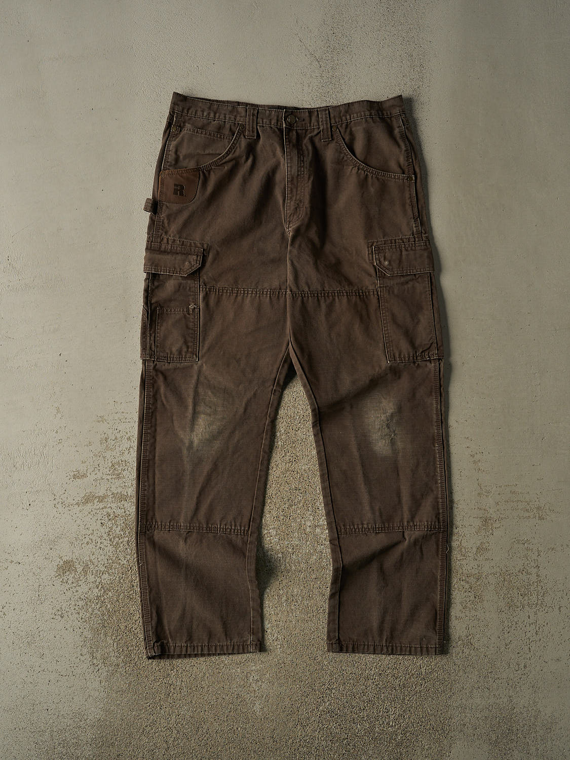 Vintage 90s Brown Wrangler Riggs Double Knee Carpenter Pants (37x33)