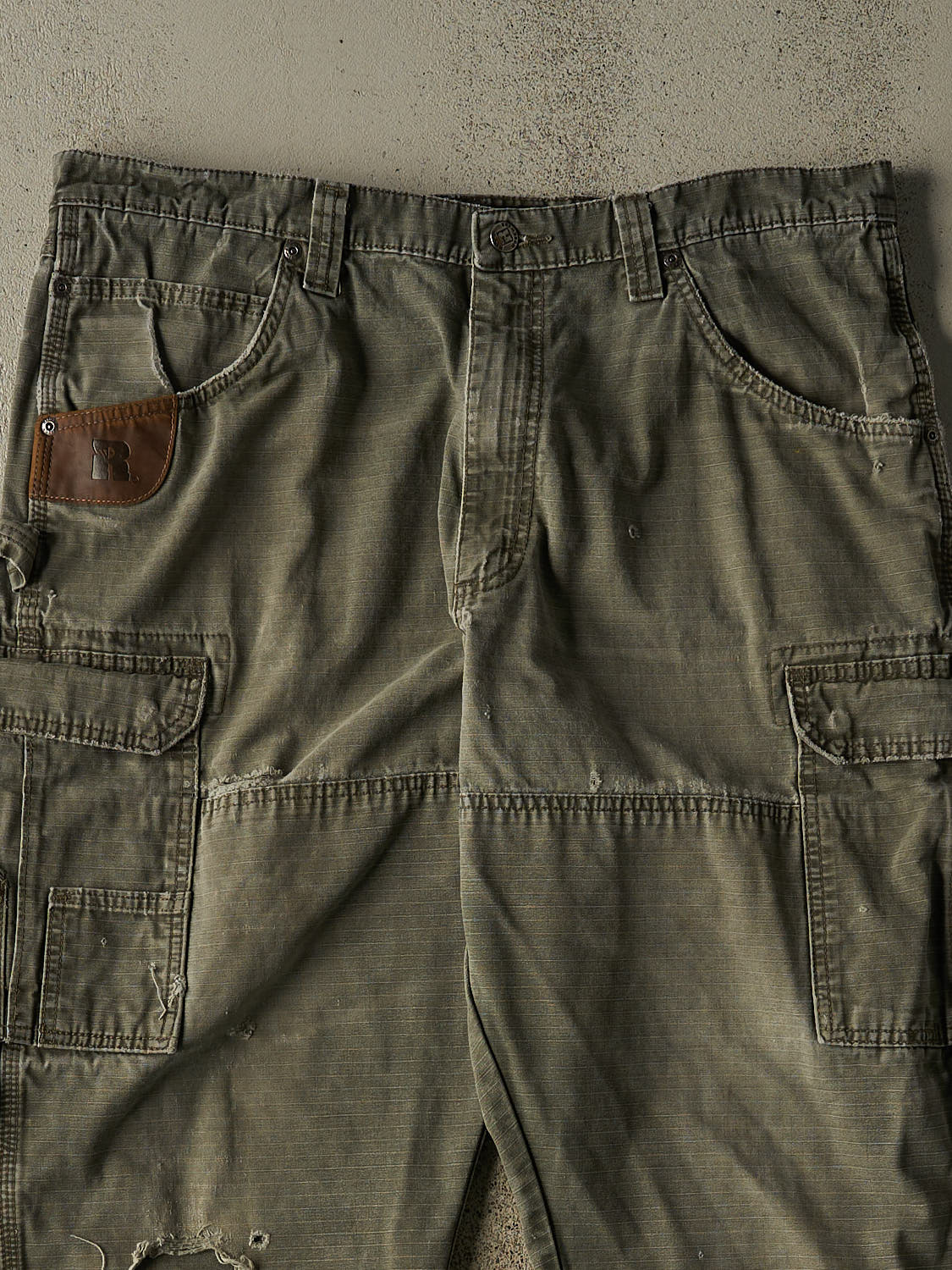 Vintage 90s Green Wrangler Riggs Double Knee Carpenter Pants (38x31)
