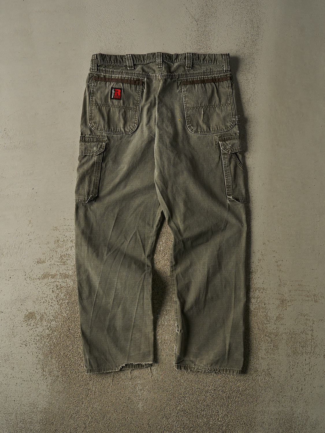 Vintage 90s Green Wrangler Riggs Double Knee Carpenter Pants (38x31)