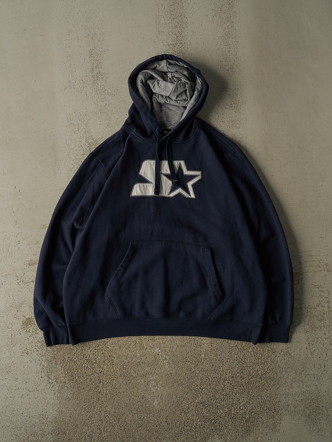 Vintage Y2K Navy Blue Starter Logo Hoodie (XL)