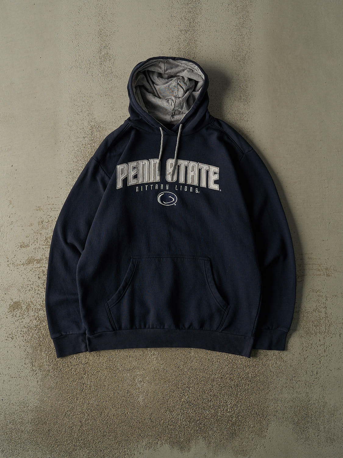 Vintage Y2K Navy Blue Penn State University Embroidered Hoodie (XL/XXL)