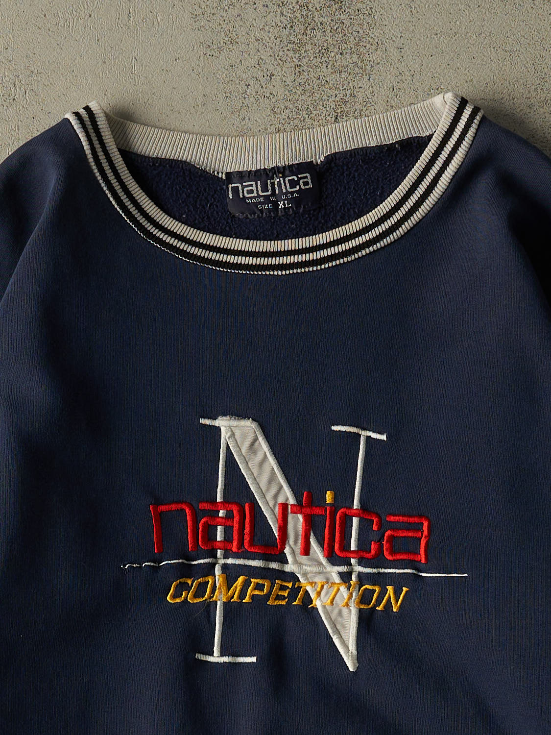 Vintage 90s Navy Blue Nautica Competition Crewneck (XXL)