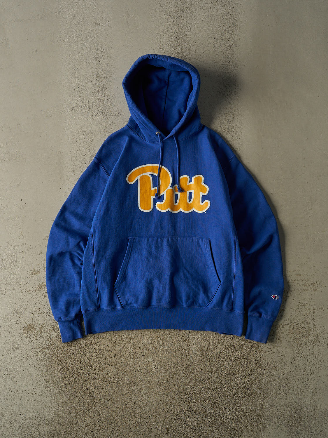 Vintage Y2K Blue Champion Reverse Weave University of Pittsburgh Hoodie (L/XL)