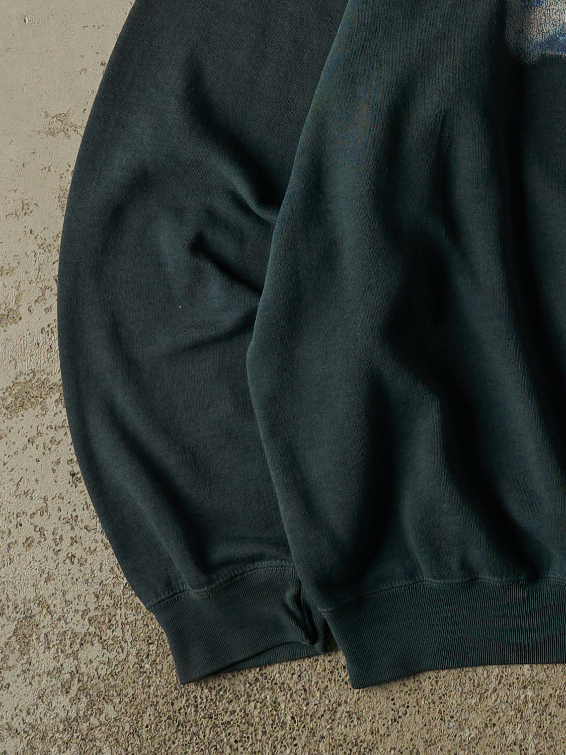 Vintage 90s Faded Green Fish Crewneck (XL/XXL)