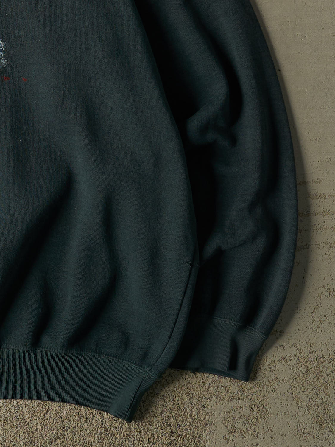 Vintage 90s Faded Green Fish Crewneck (XL/XXL)