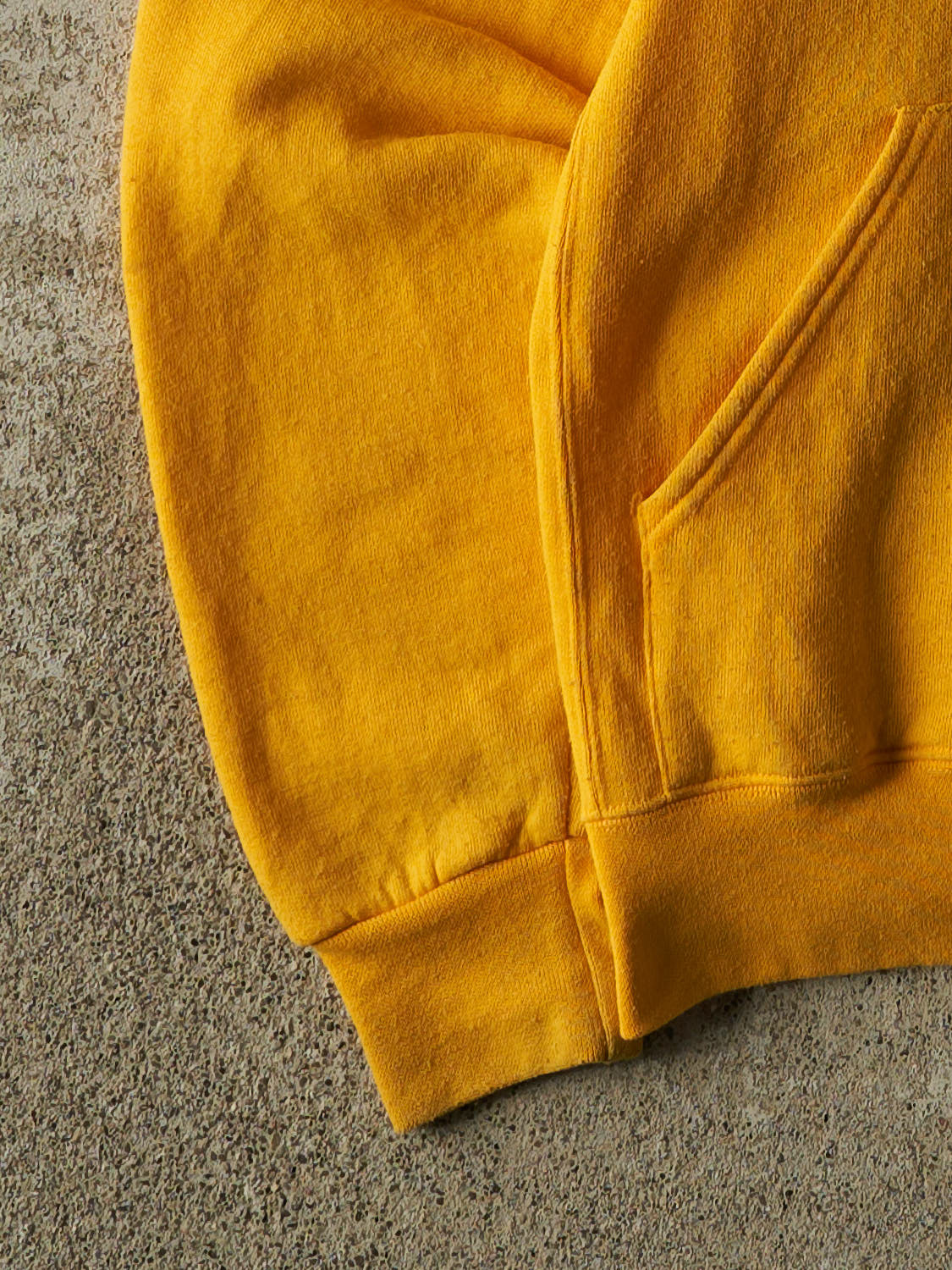Vintage Y2K Yellow Russell Athletic Blank Hoodie (XS/S)