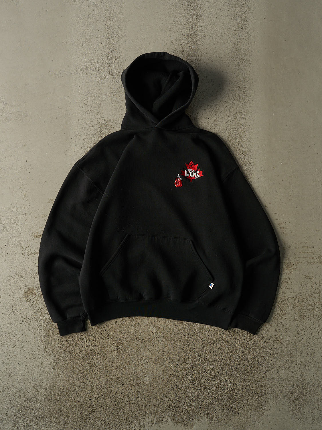 Vintage Y2K Black Russell Athletic LTCHS Boxing Hoodie (L/XL)
