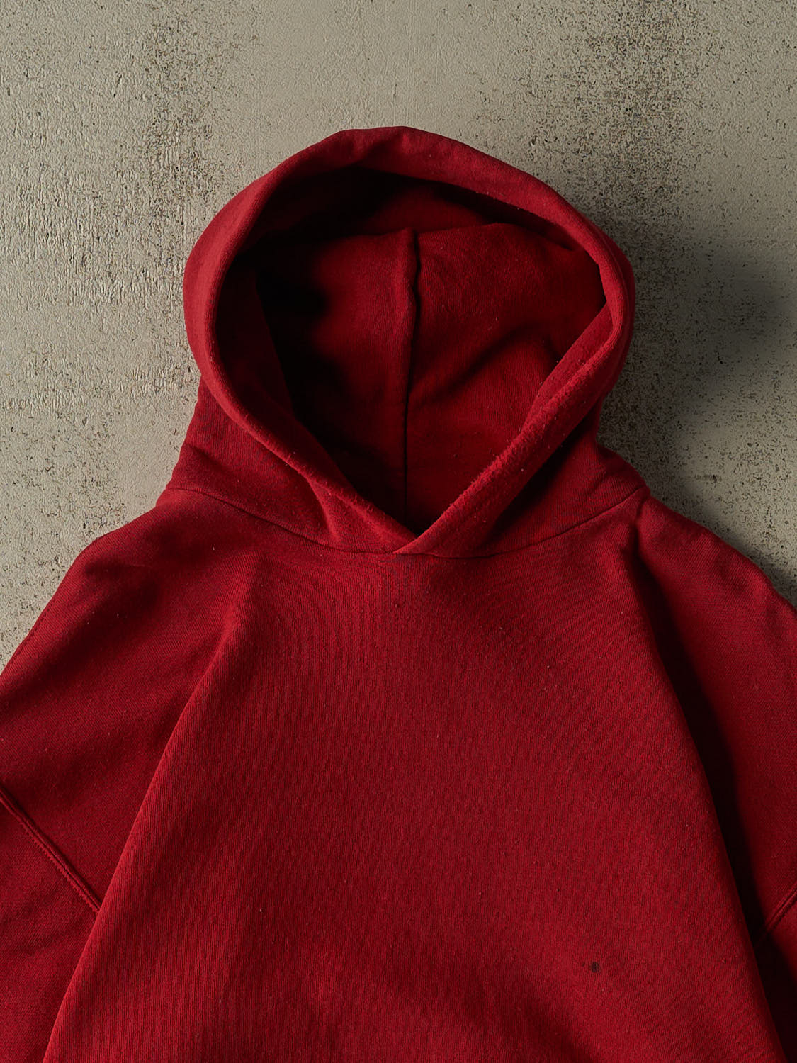 Vintage 90s Burgundy Russell Athletic Blank Hoodie (M/L)