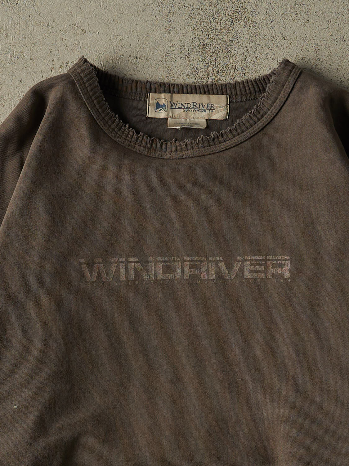 Vintage Y2K Green Wind River Logo Crewneck (L/XL)