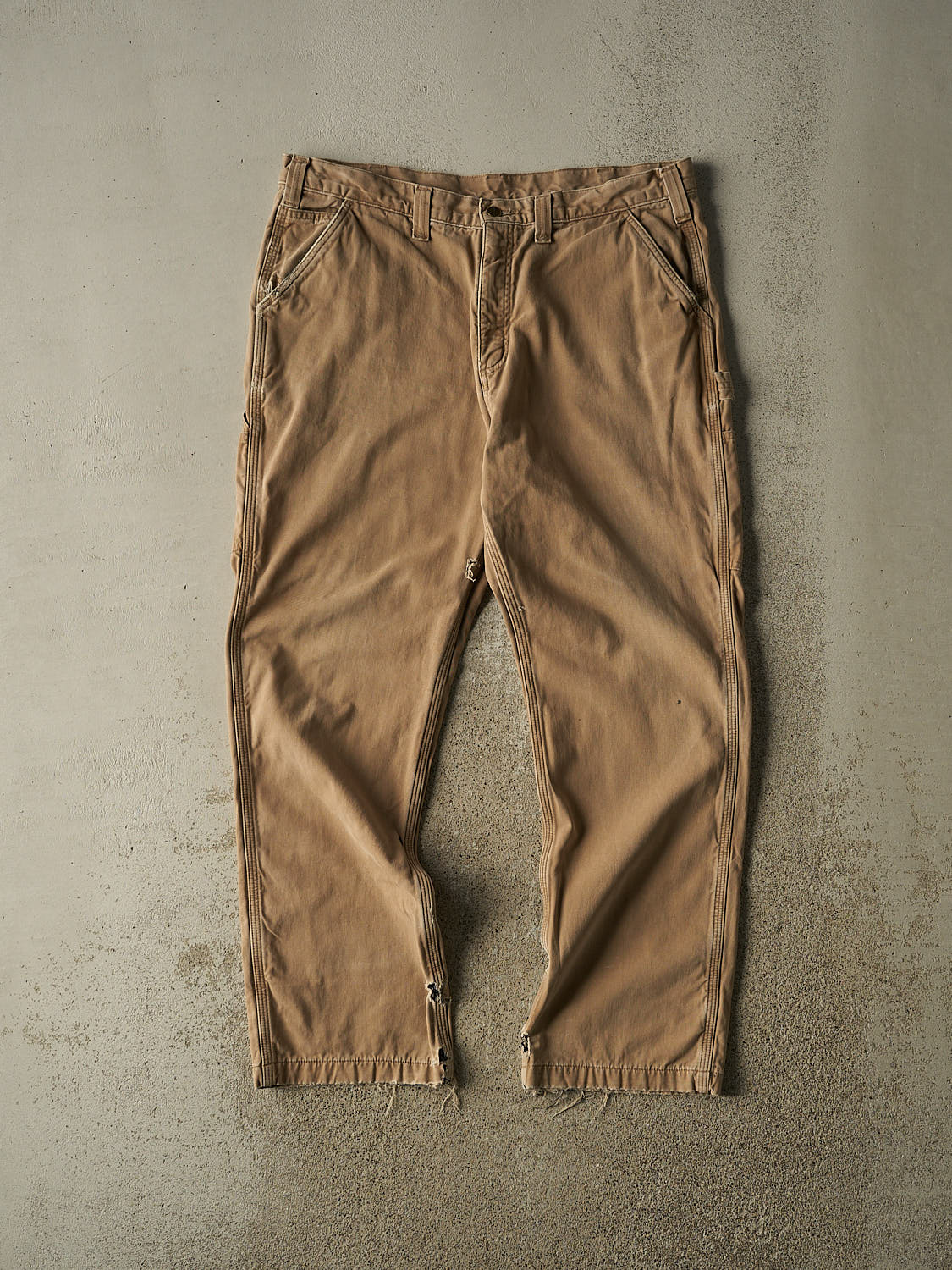Vintage Y2K Beige Carhartt Blanket Lined Carpenter Pants (38x31.5)