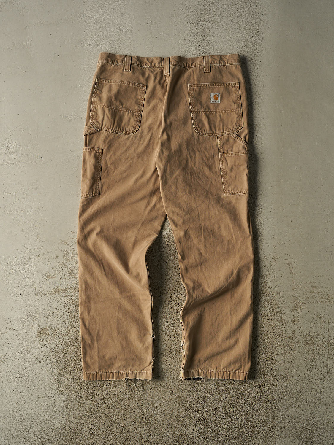Vintage Y2K Beige Carhartt Blanket Lined Carpenter Pants (38x31.5)
