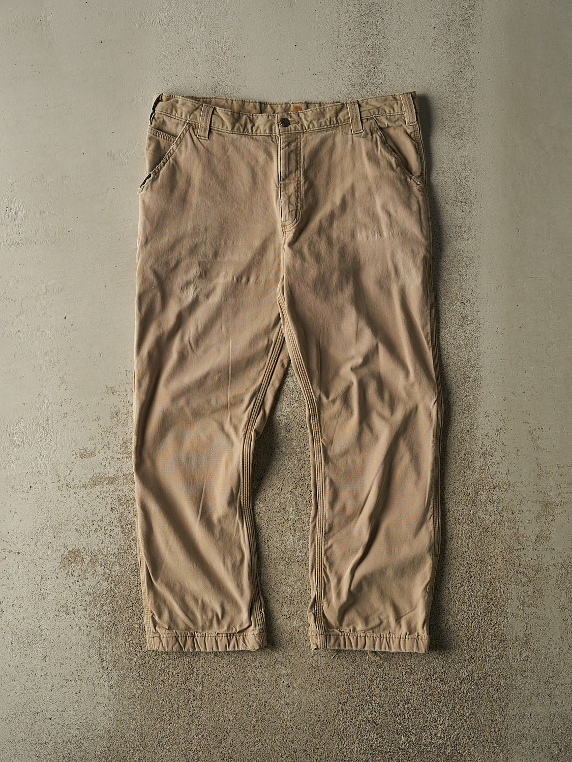 Vintage Y2K Beige Carhartt Lined Work Pants (37x28)