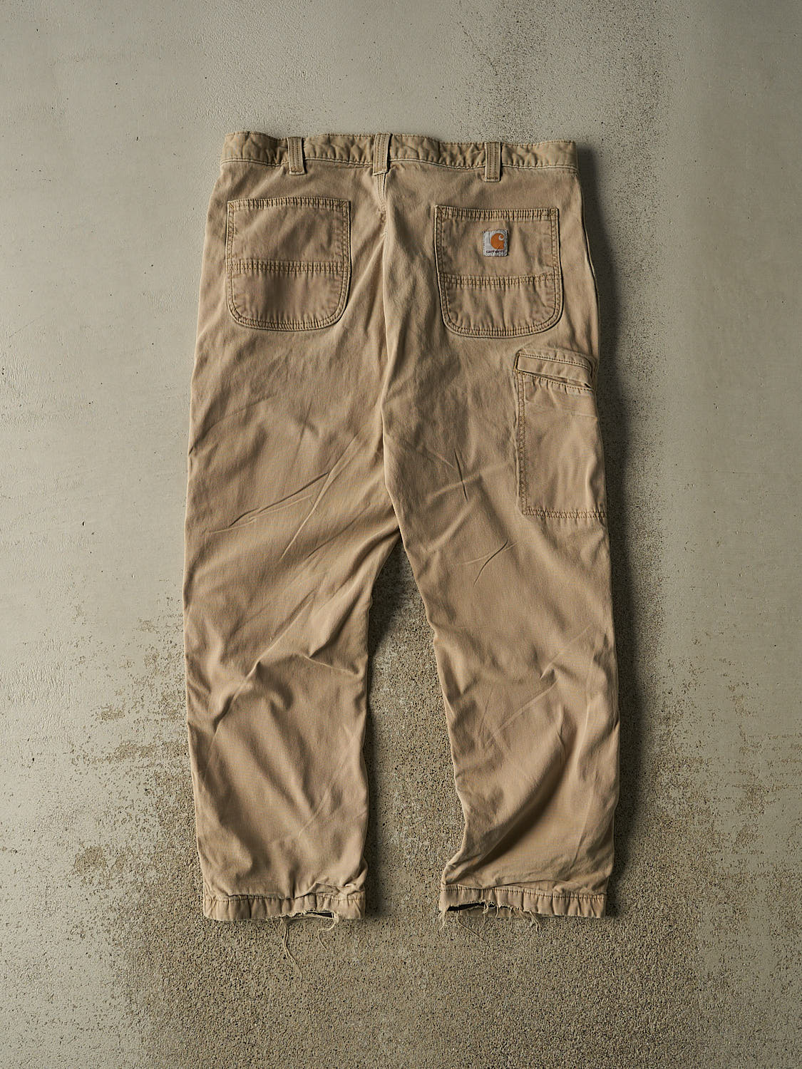 Vintage Y2K Beige Carhartt Lined Work Pants (37x28)