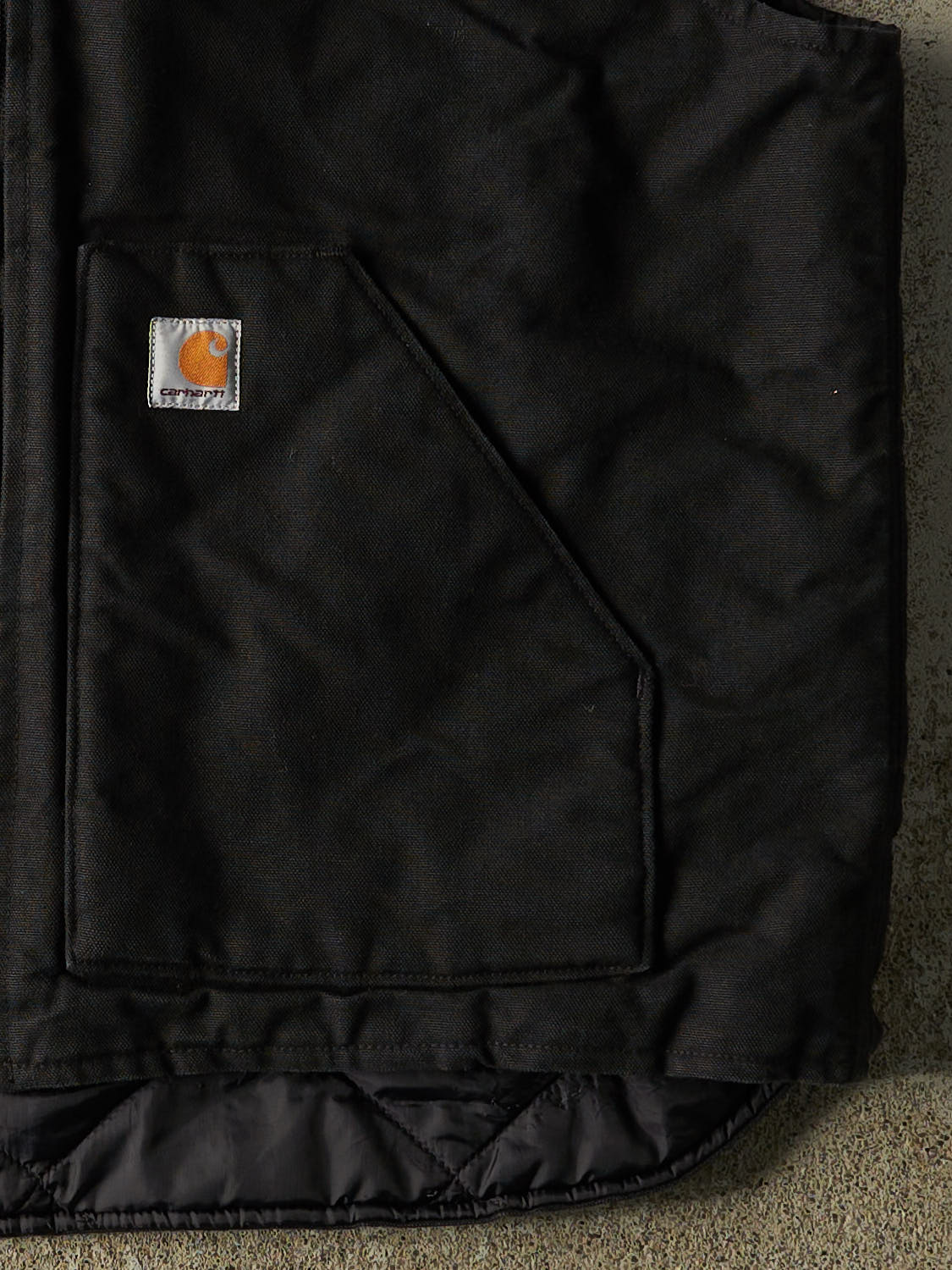 Vintage Y2K Black Carhartt Embroidered Vest (XL)