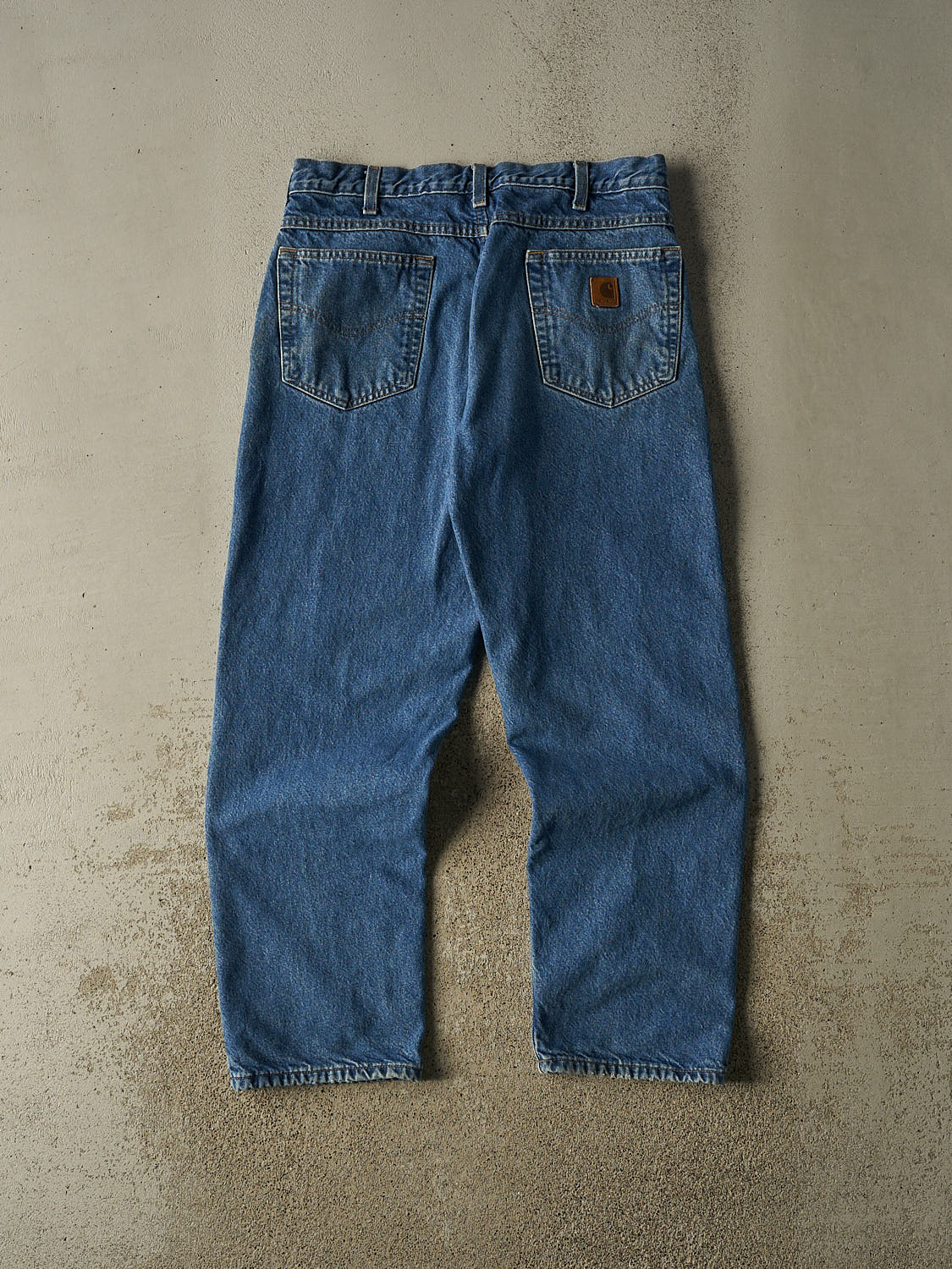 Vintage Y2K Mid Wash Carhartt Blanket Lined Jeans (33x30)