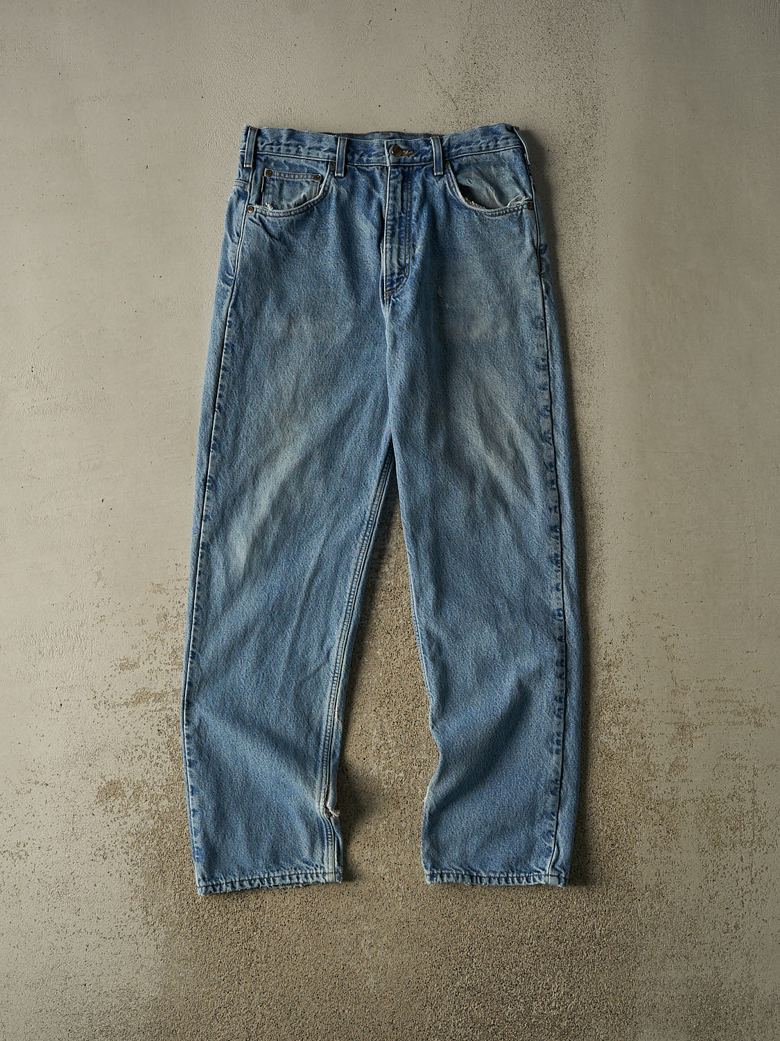 Vintage 90s Mid Wash Carhartt Blanket Lined Jeans (33x33.5)