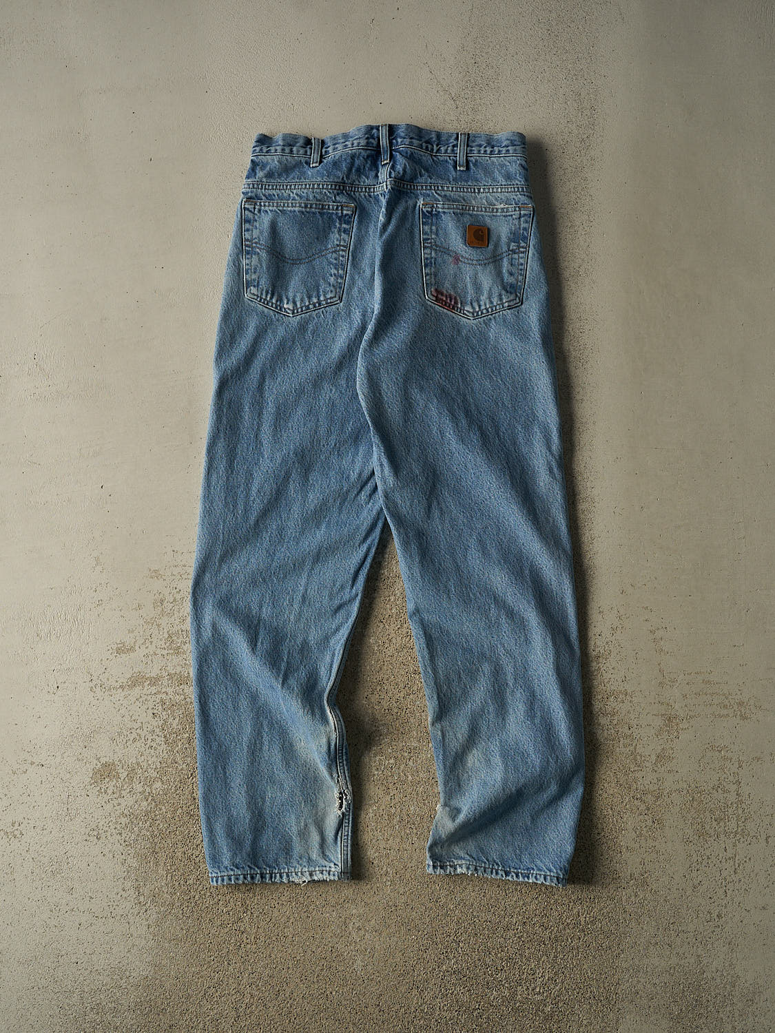 Vintage 90s Mid Wash Carhartt Blanket Lined Jeans (33x33.5)