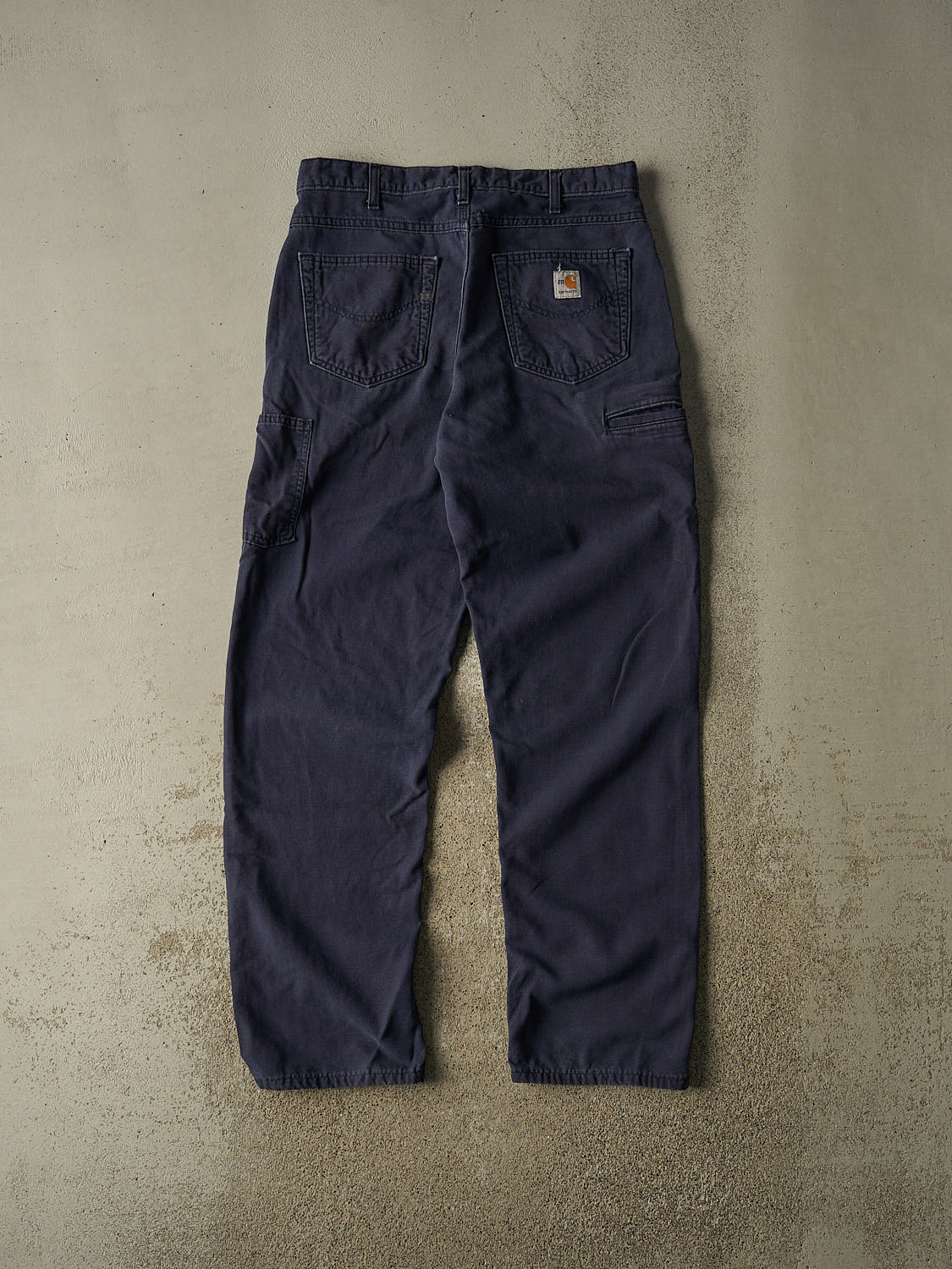 Vintage Y2K Navy Blue Carhartt Fire Resistant Work Pants (33x33)