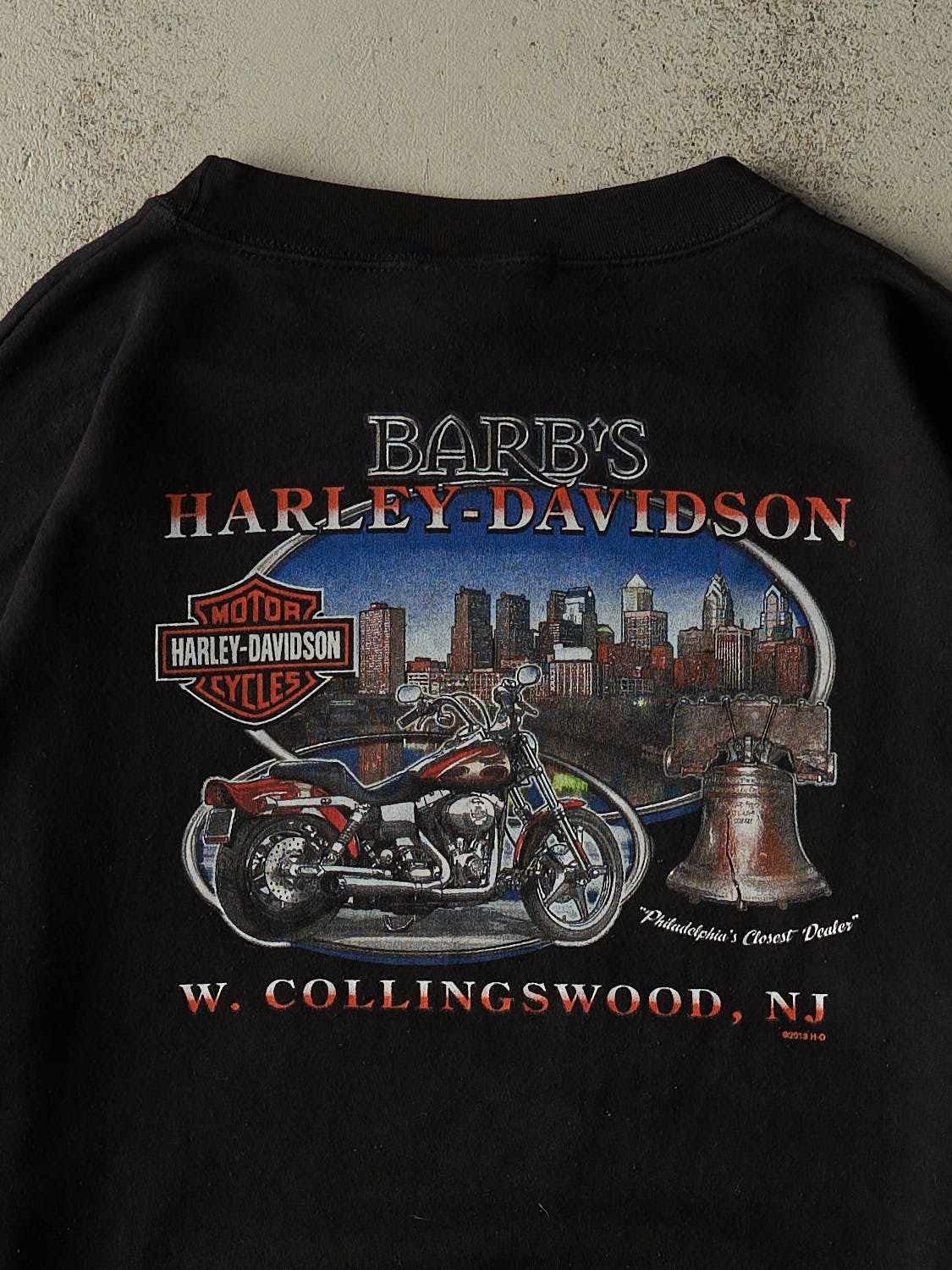 Vintage 13' Black Harley Davidson West Collingswood NJ Crewneck (XXL/XXXL)