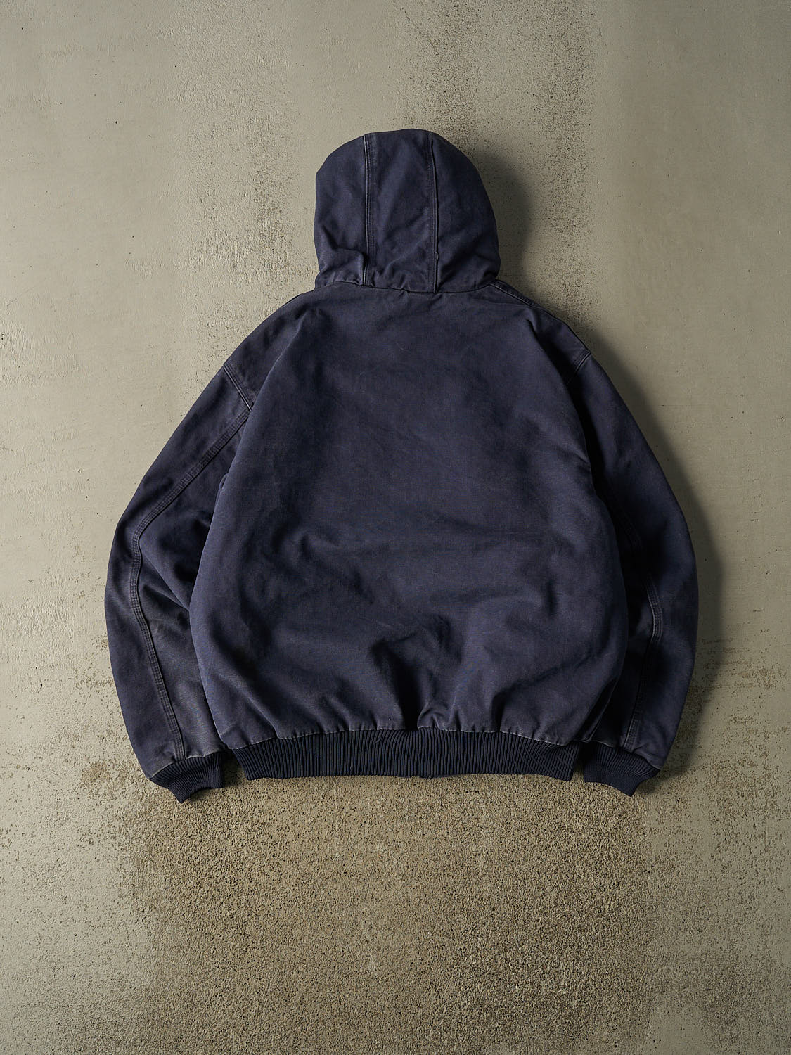 Vintage Y2K Navy Blue Carhartt Hooded Active Jacket (XL)