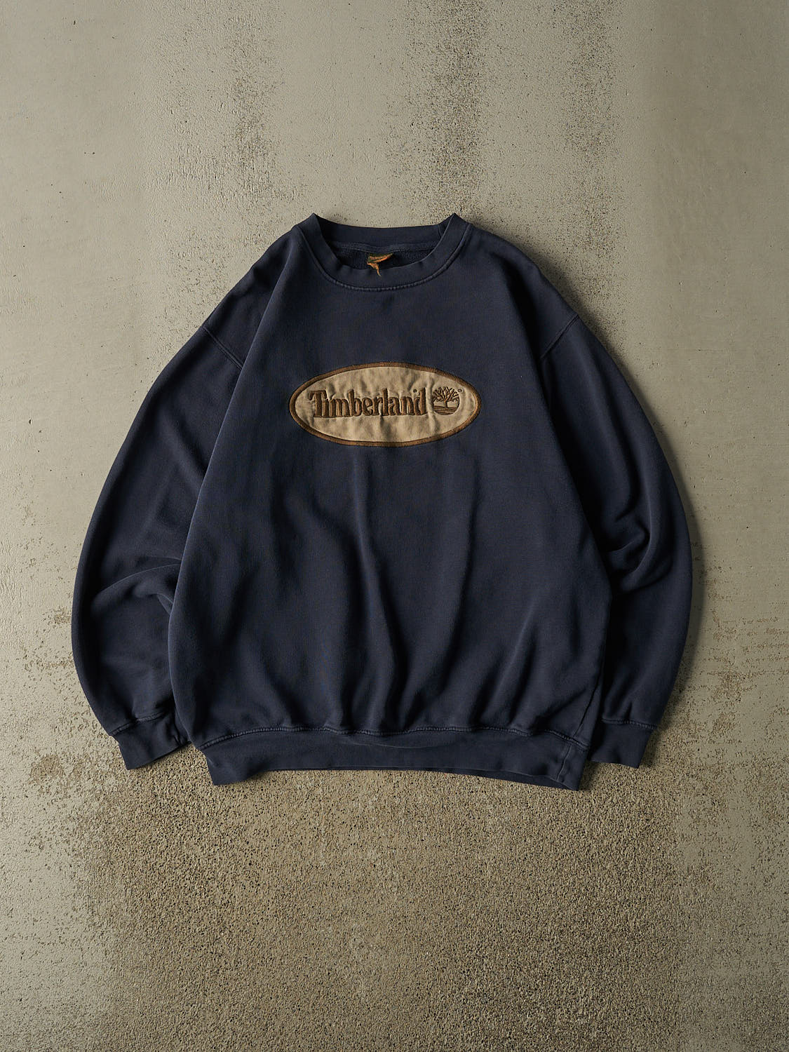 Vintage 90s Navy Blue Timberland Embroidered Crewneck (L/XL)