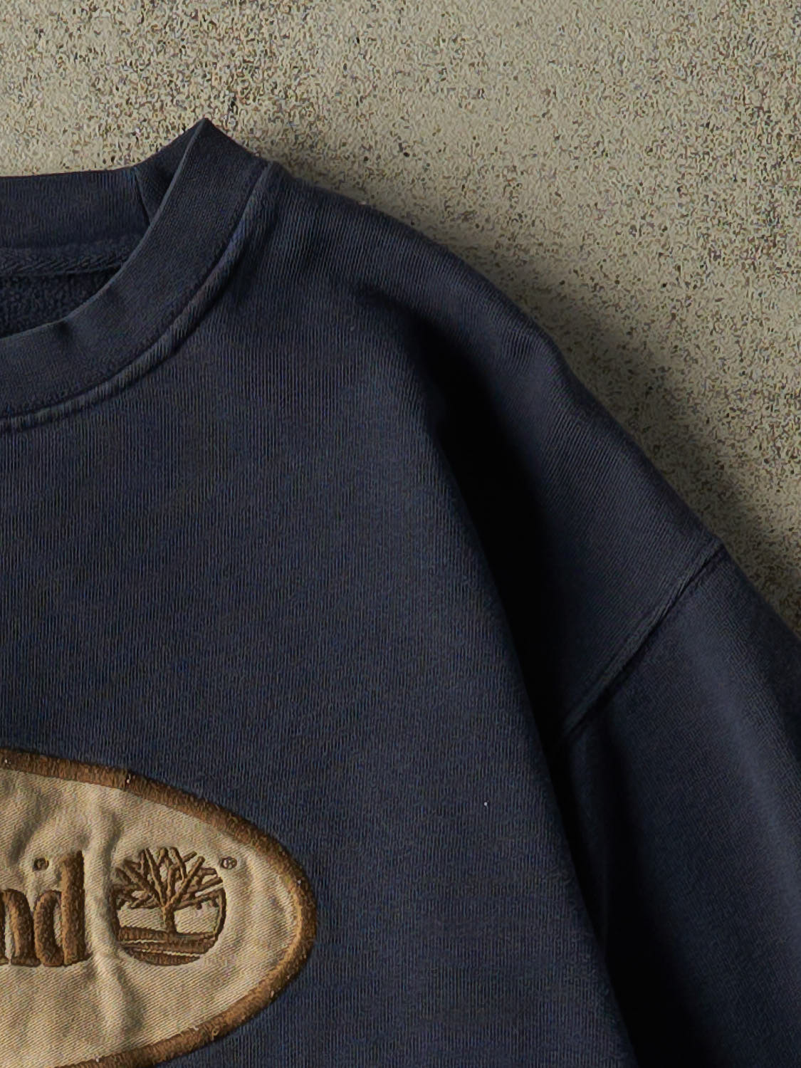 Vintage 90s Navy Blue Timberland Embroidered Crewneck (L/XL)