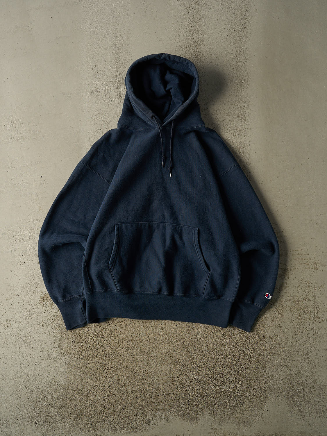 Vintage 90s Navy Blue Champion Reverse Weave Blank  Hoodie (XL/XXL)