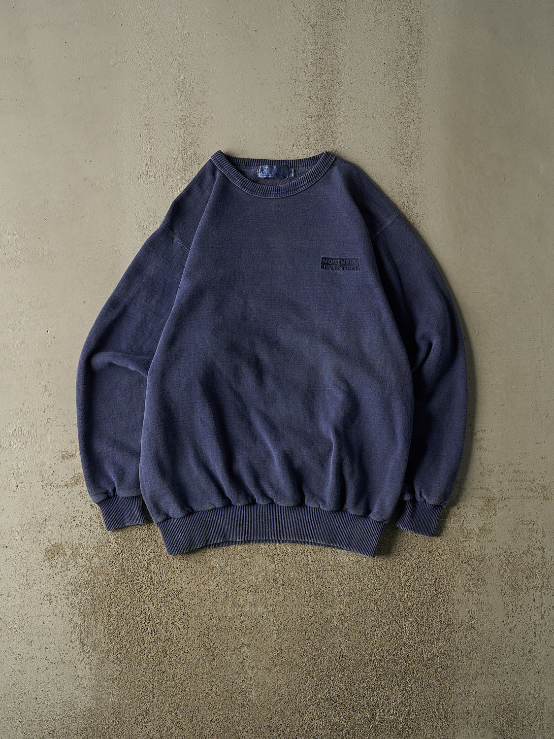 Vintage 90s Washed Blue Northern Reflections  Crewneck (XL )