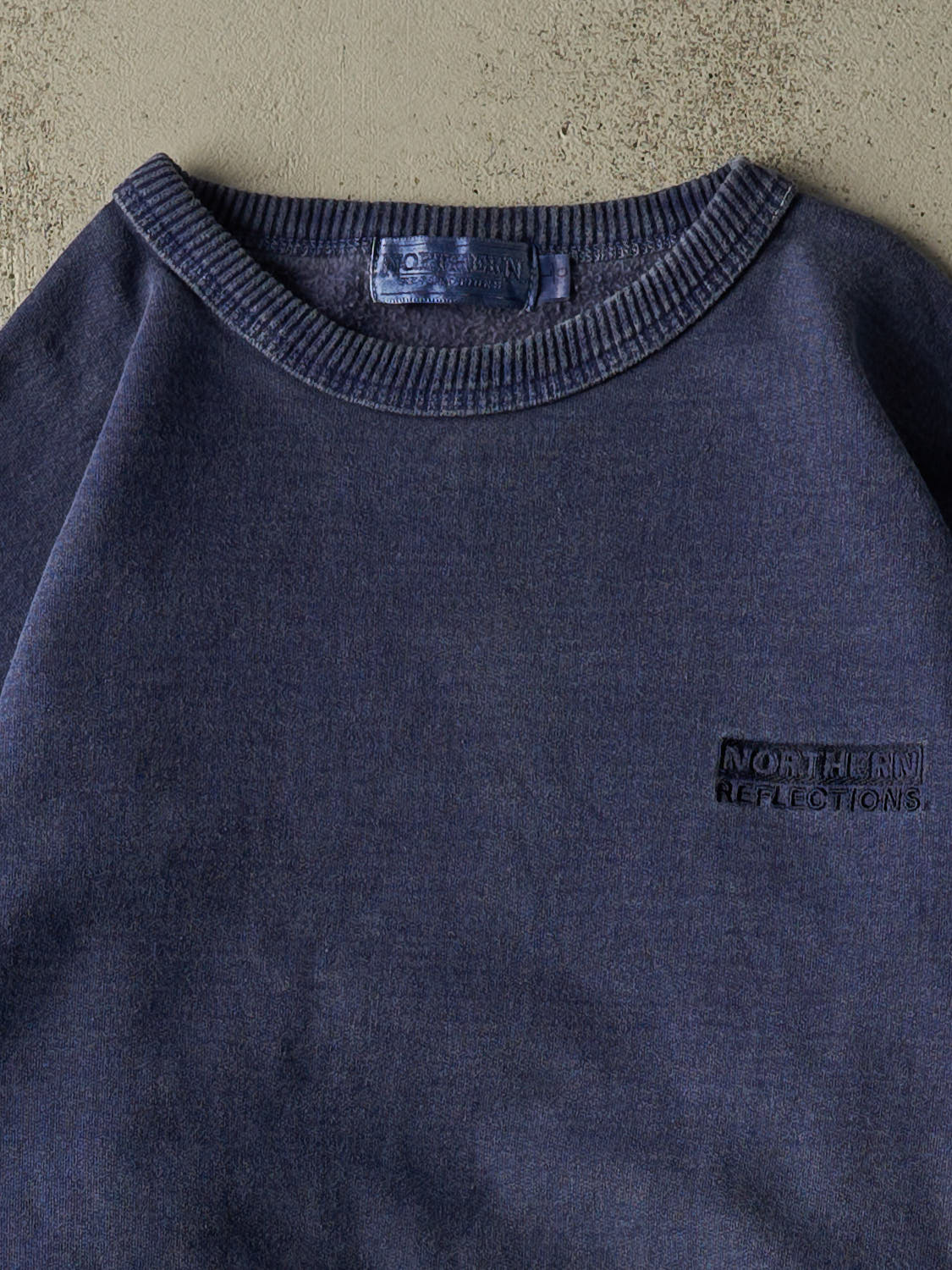 Vintage 90s Washed Blue Northern Reflections  Crewneck (XL )
