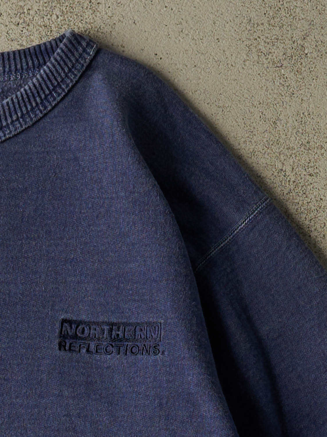Vintage 90s Washed Blue Northern Reflections  Crewneck (XL )