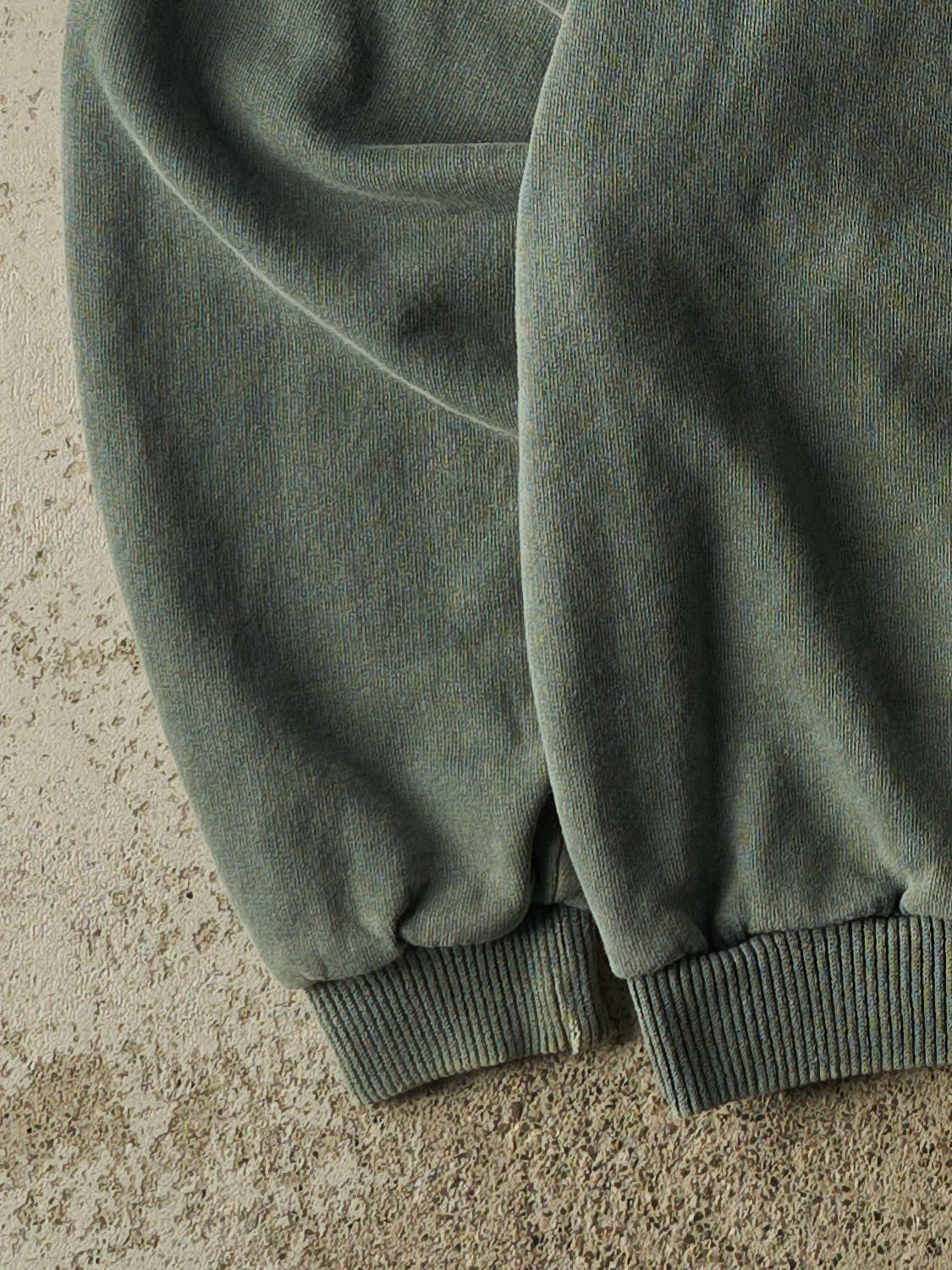 Vintage 90s Washed Green Blank  Crewneck (S/M)