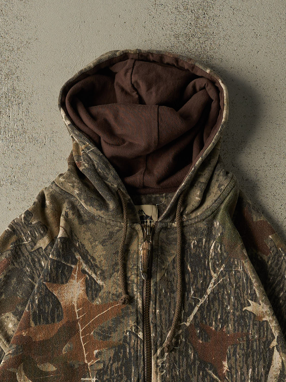 Vintage 90s Camo Old Mill Zip Up  Hoodie (XL/XXL)
