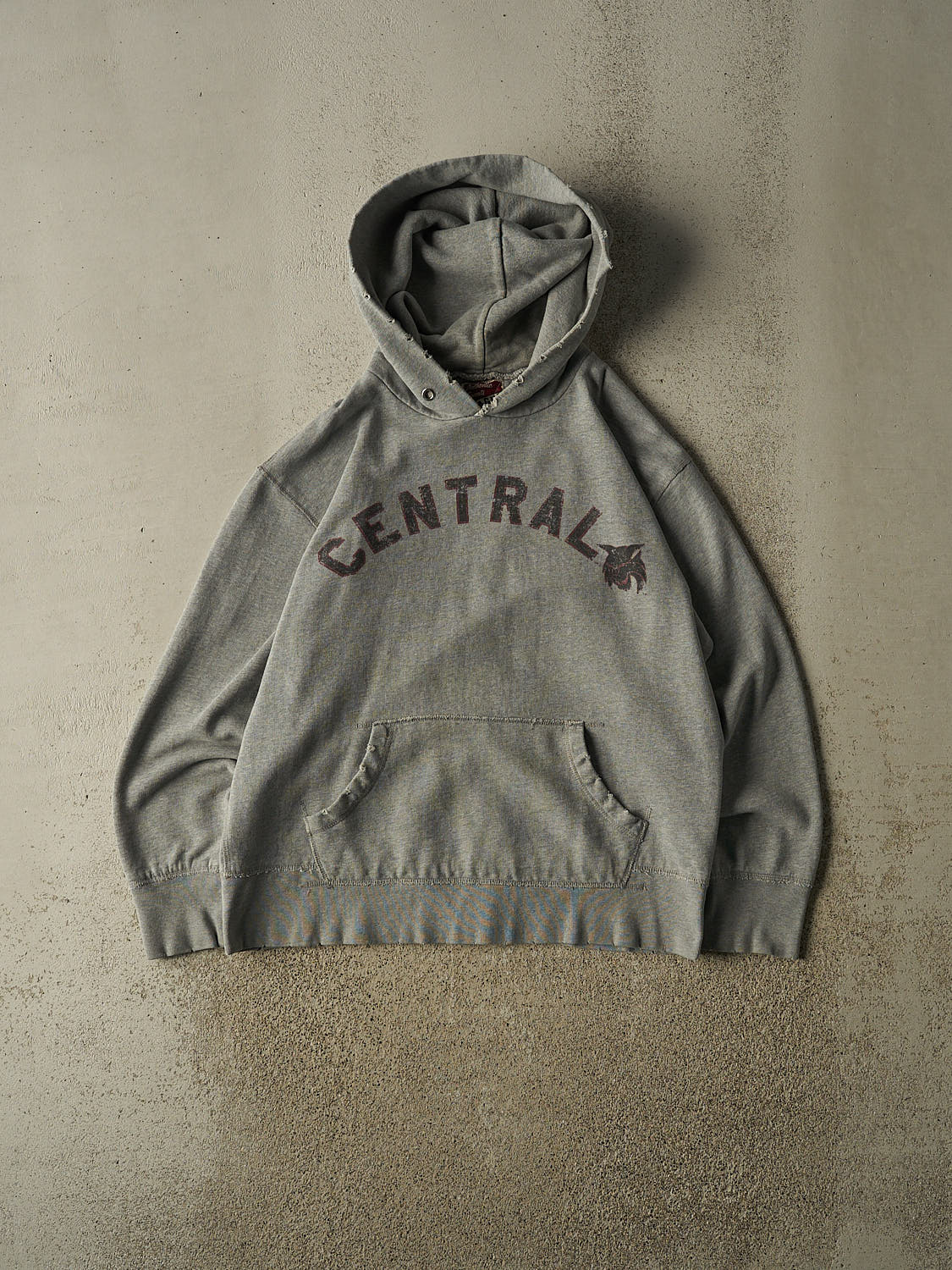 Vintage Y2K Grey Central Athletics Hoodie (L/XL)