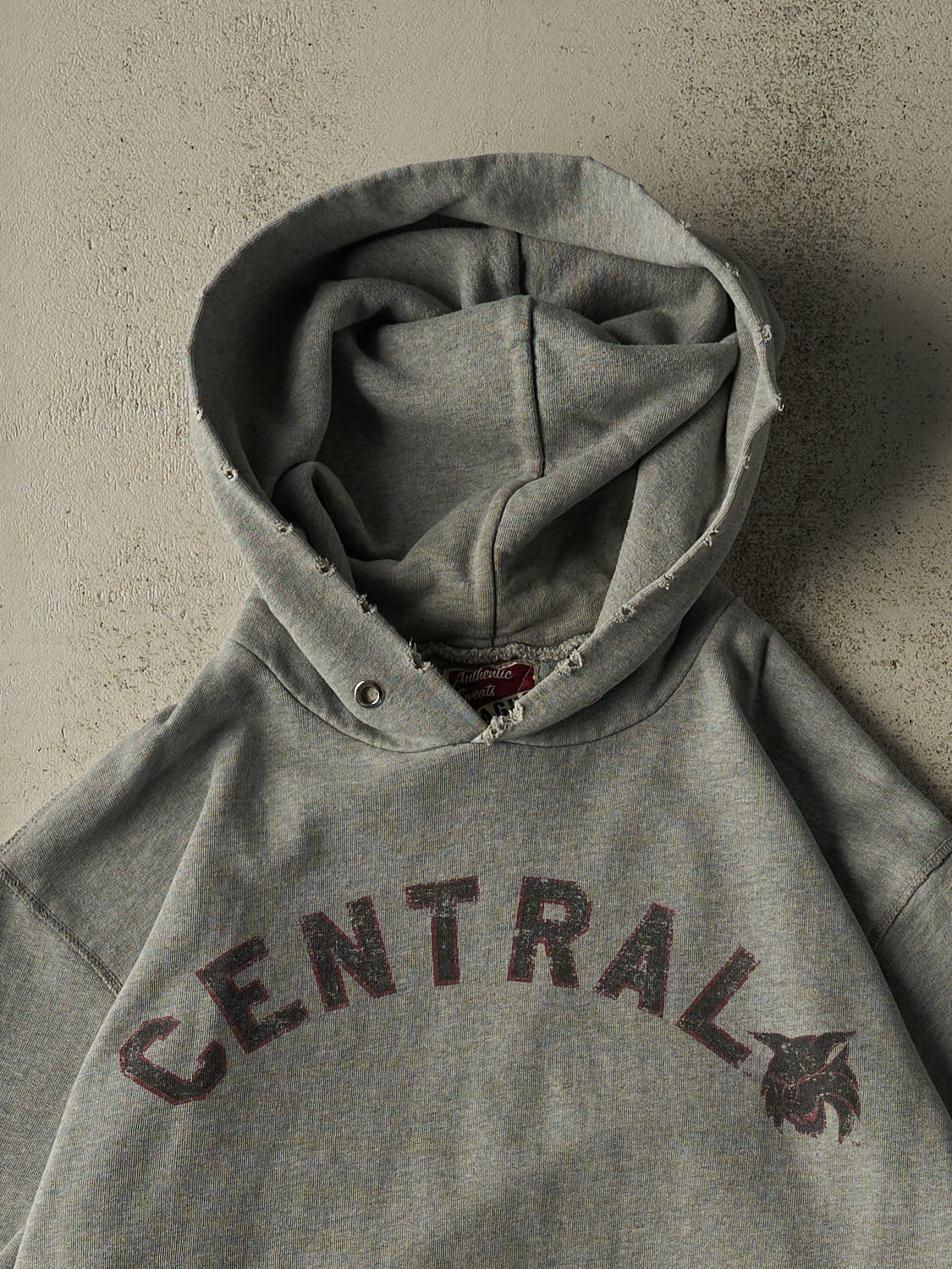 Vintage Y2K Grey Central Athletics Hoodie (L/XL)