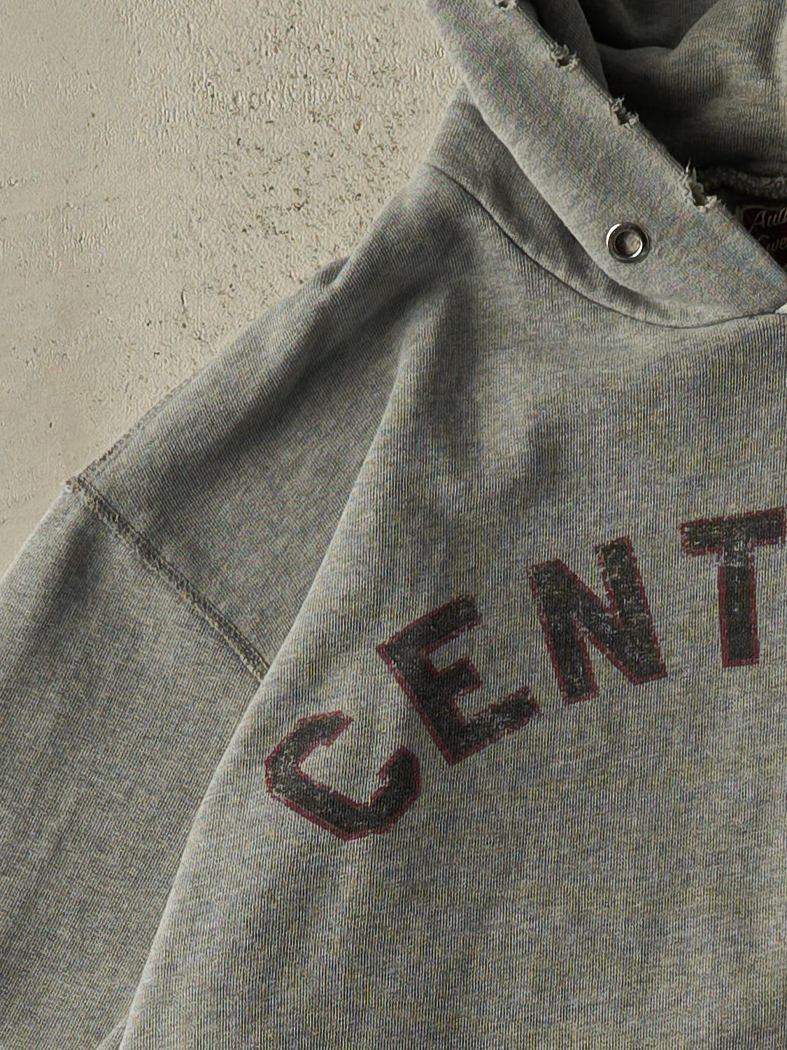 Vintage Y2K Grey Central Athletics Hoodie (L/XL)