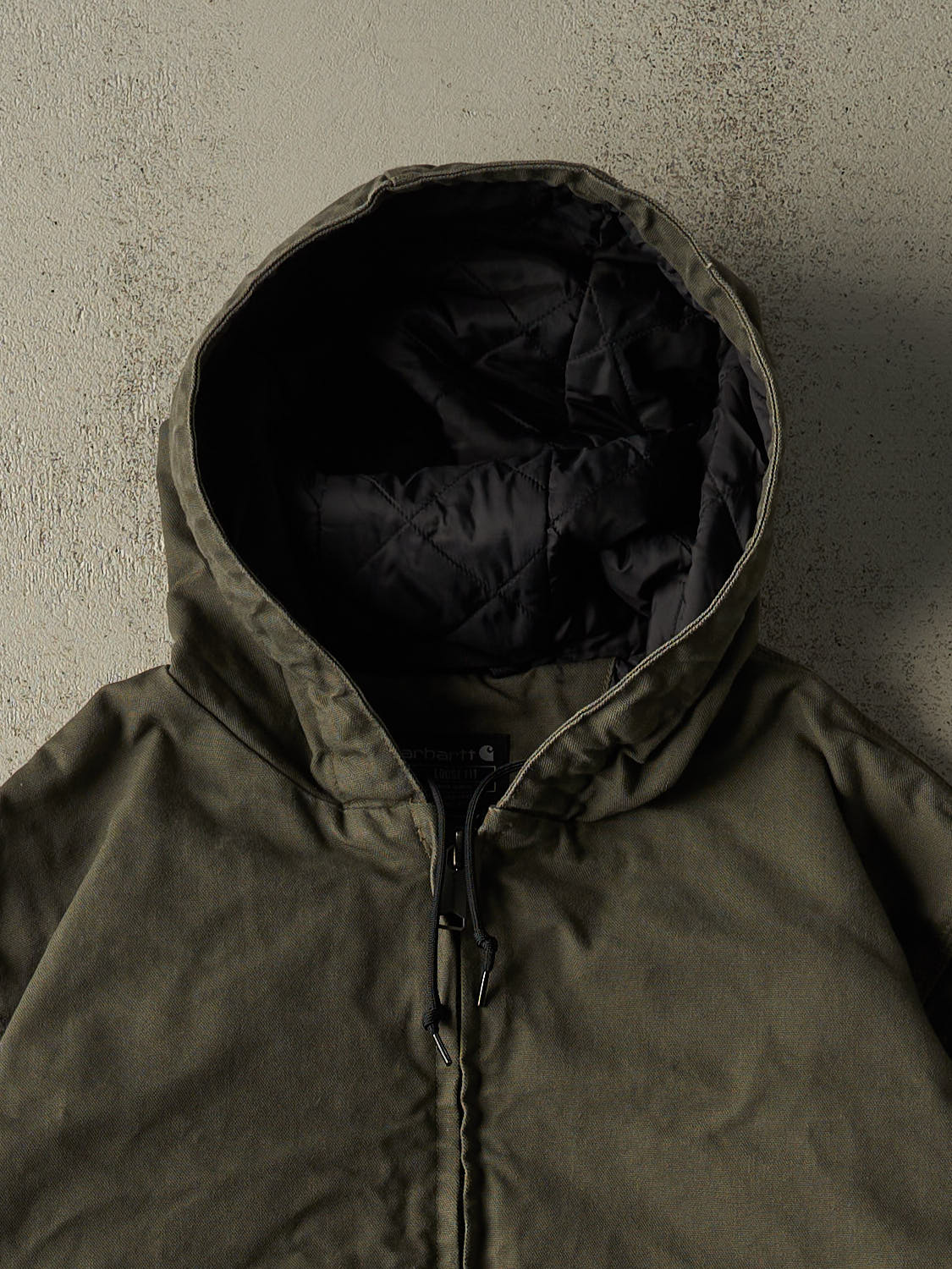 Vintage Y2K Green Carhartt Active Hooded Jacket (XL/XXL)